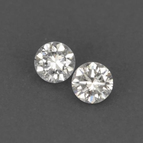 Gemas de Diamante Blanco cálido natural de 0.03 ct, Corte Redondo, VVS-VS