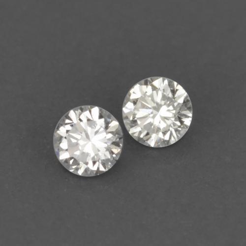 Gemas de Diamante Blanco cálido natural de 0.03 ct, Corte Redondo, VVS-VS