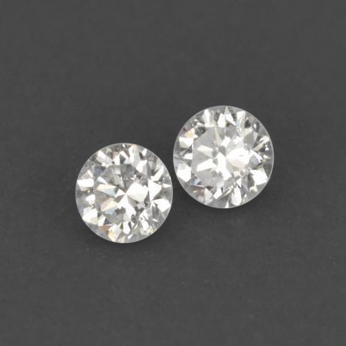 Gemas de diamante blanco natural de 0,04 ct, corte redondo, VVS-VS