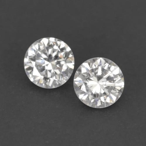 Gemas de diamante blanco natural de 0,03 ct, corte redondo, VVS-VS