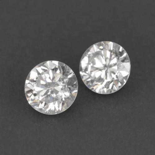 Gemas de diamante blanco natural de 0,03 ct, corte redondo, VVS-VS