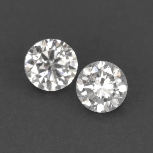 Gemas de diamante blanco natural de 0,02 ct, corte redondo, VVS-VS