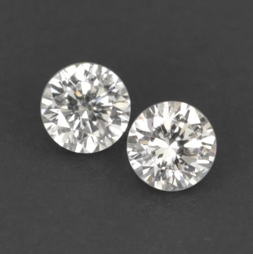Gemas de diamante blanco natural de 0,04 ct, corte redondo, VVS-VS