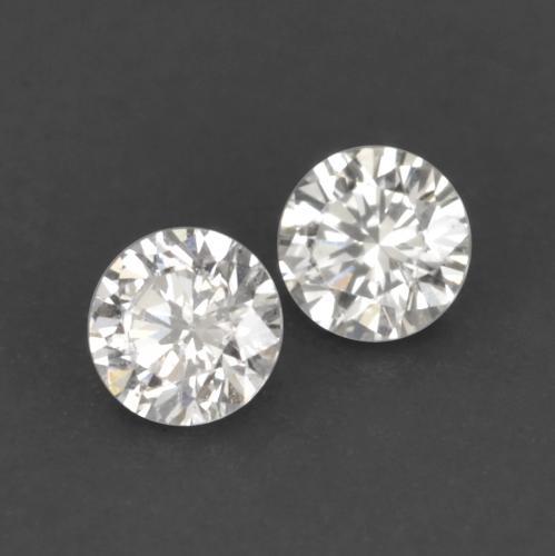 Gemas de diamante blanco natural de 0,04 ct, corte redondo, VVS-VS