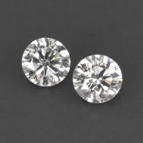Gemas de Diamante Blanco cálido natural de 0.04 ct, Corte Redondo, VVS-VS