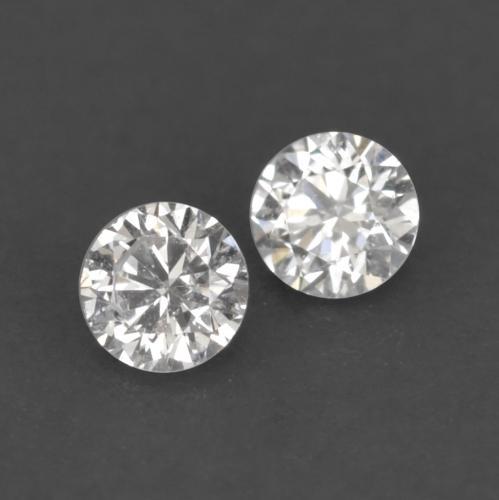 Gemas de Diamante Blanco cálido natural de 0.04 ct, Corte Redondo, VVS-VS