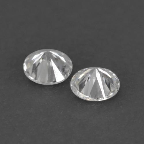 Gemas de Diamante Blanco cálido natural de 0.04 ct, Corte Redondo, VVS-VS