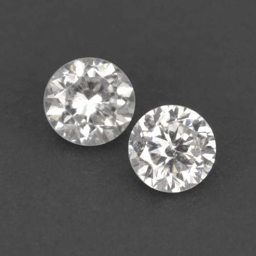 Gemas de diamante blanco natural de 0,03 ct, corte redondo, VVS-VS