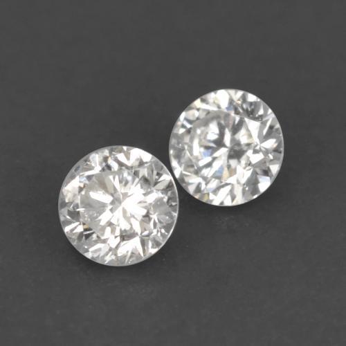 Gemas de diamante blanco natural de 0,03 ct, corte redondo, VVS-VS