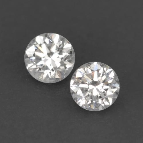 Gemas de diamante blanco natural de 0,03 ct, corte redondo, VVS-VS