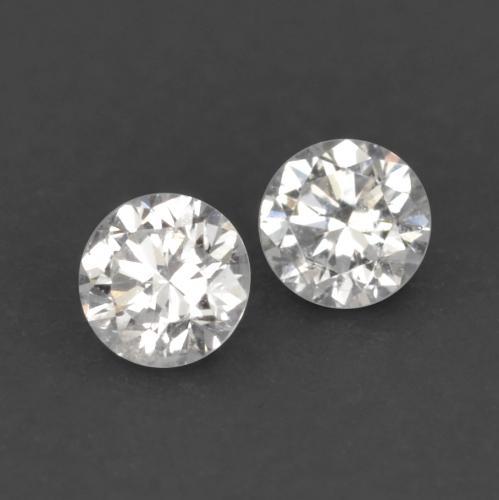 Gemas de diamante blanco natural de 0,03 ct, corte redondo, VVS-VS