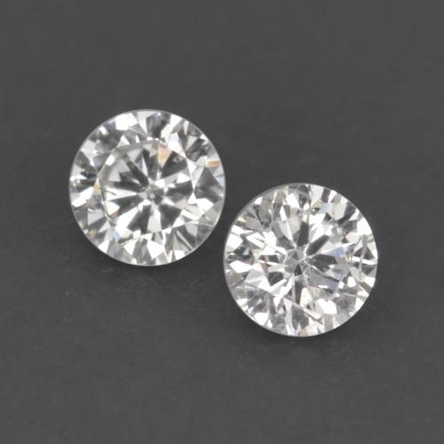 Gemas de diamante blanco natural de 0,04 ct, corte redondo, VVS-VS