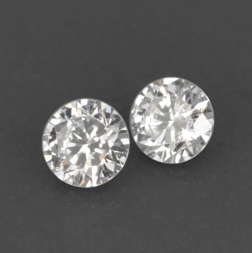 Gemas de diamante blanco natural de 0,04 ct, corte redondo, VVS-VS