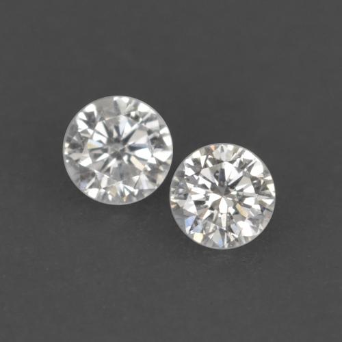 Gemas de Diamante Blanco cálido natural de 0.03 ct, Corte Redondo, VVS-VS
