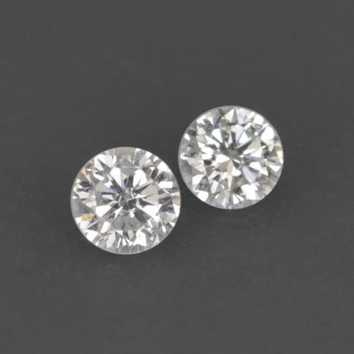 Gemas de Diamante Blanco cálido natural de 0.03 ct, Corte Redondo, VVS-VS