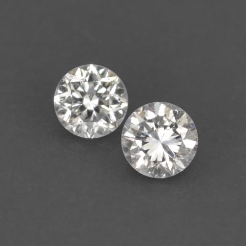 Gemas de diamante blanco natural de 0,04 ct, corte redondo, VS