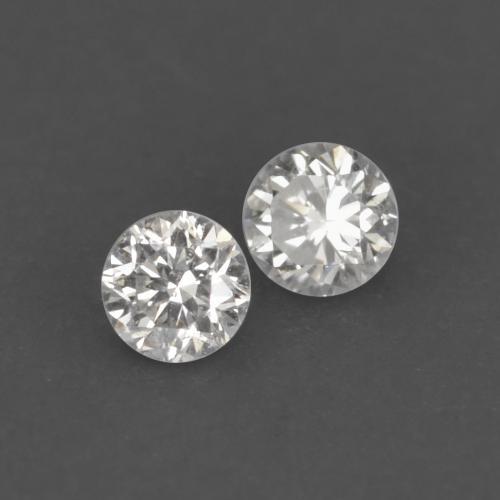 Gemas de diamante blanco natural de 0,04 ct, corte redondo, VS