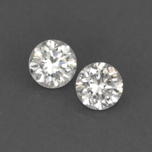 Gemas de diamante blanco natural de 0,03 ct, corte redondo, VS