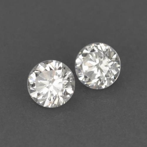 Gemas de diamante blanco natural de 0,03 ct, corte redondo, VS