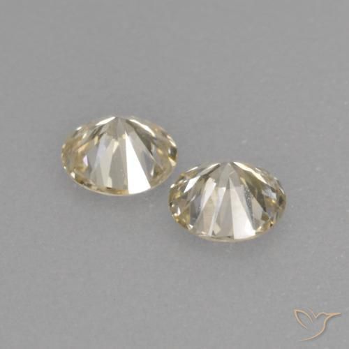 Gemas de Diamante Champán natural de 0.26 ct, Redondo, VVS-VS