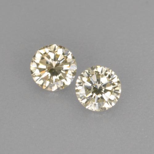 Gemas de diamante dorado natural de 0,21 ct, corte redondo, VVS-VS