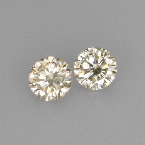 Gemas de diamante dorado natural de 0,21 ct, corte redondo, VVS-VS