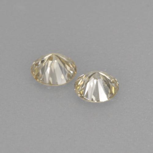Gemas de diamante dorado natural de 0,21 ct, corte redondo, VVS-VS