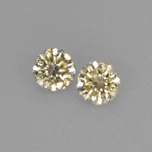 Gemas de diamante dorado natural de 0,27 ct, corte redondo, VVS-VS