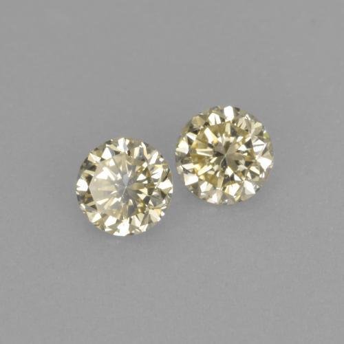 Gemas de diamante dorado natural de 0,27 ct, corte redondo, VVS-VS