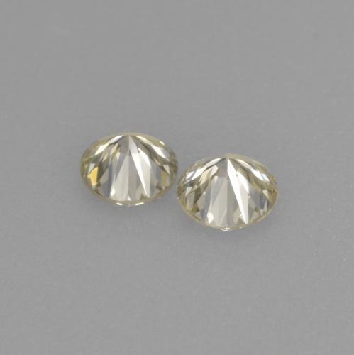Gemas de diamante dorado natural de 0,27 ct, corte redondo, VVS-VS