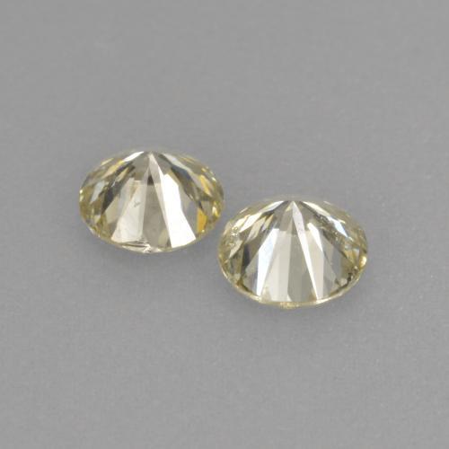 Gemas de diamante dorado natural de 0,41 ct, corte redondo, VS