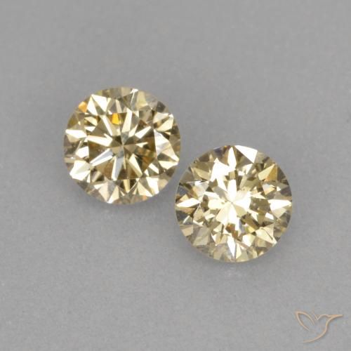 0.46ctw Natural Coñac Diamante, Redondo, VS