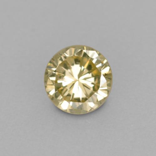 Diamante dorado natural de 0,11 ct, corte redondo, VVS-VS