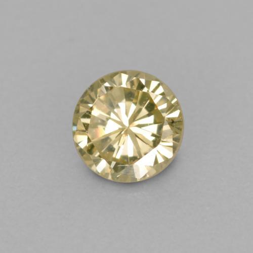 Diamante dorado natural de 0,11 ct, corte redondo, VVS-VS