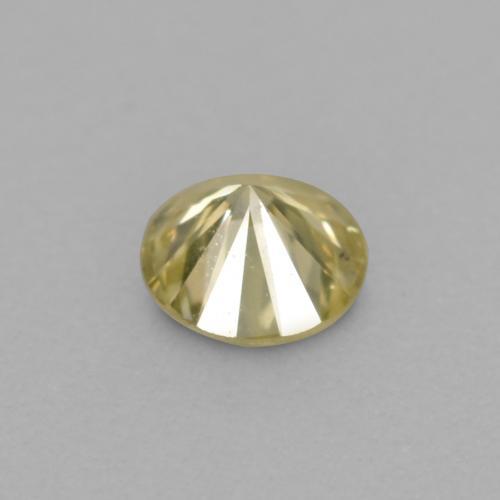 Diamante dorado natural de 0,11 ct, corte redondo, VVS-VS