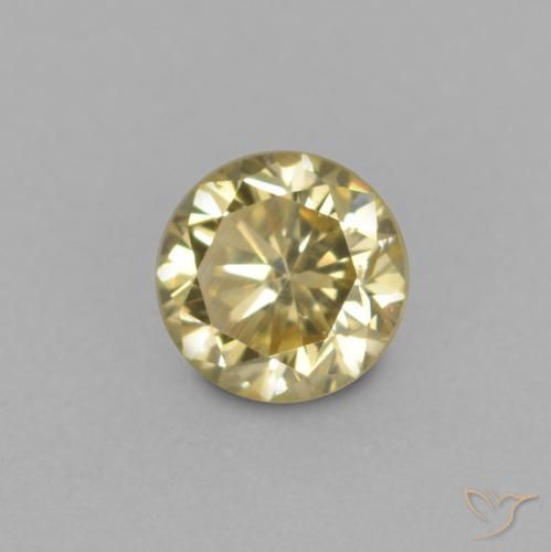Diamante champaña natural de 0.14 ct, Redondo, VVS-VS