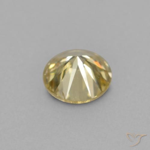 Diamante champaña natural de 0.14 ct, Redondo, VVS-VS