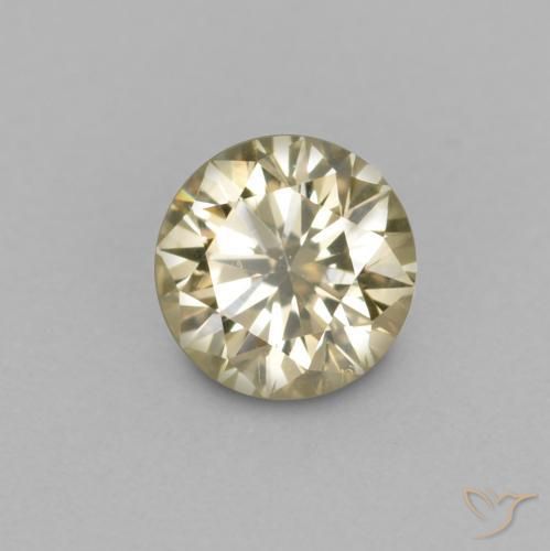Diamante Champán natural de 0.14 ct, Redondo, VVS-VS