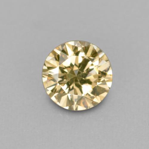Diamante dorado natural de 0,10 ct, corte redondo, VVS-VS