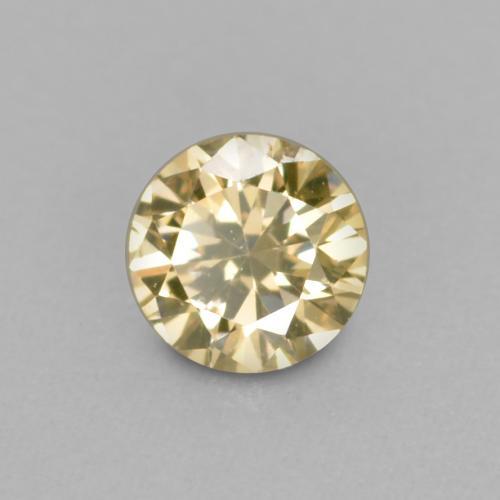 Diamante dorado natural de 0,10 ct, corte redondo, VVS-VS