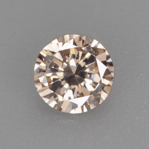 Diamante dorado natural de 0,20 ct, corte redondo, VS-SI