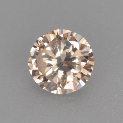 Diamante dorado natural de 0,20 ct, corte redondo, VS-SI