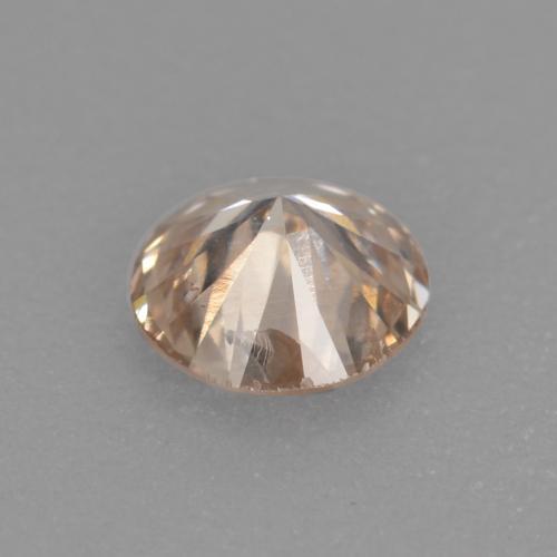 Diamante dorado natural de 0,20 ct, corte redondo, VS-SI