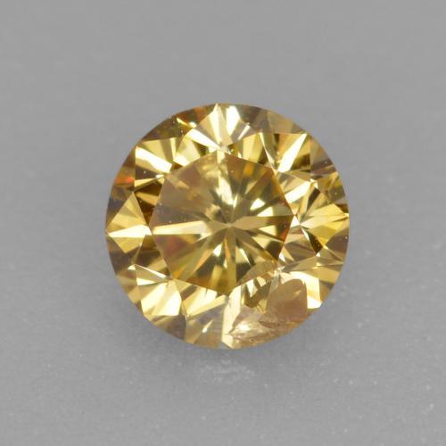 Diamante champaña natural de 0.24 ct, Corte Redondo, VS-SI