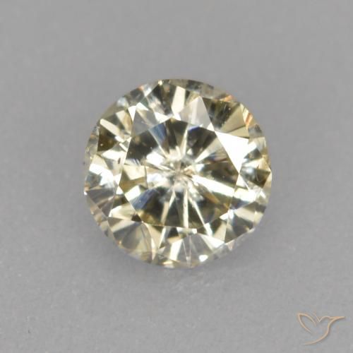0.20ct Natural Champán Diamante, Redondo, VS-SI