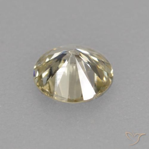 Diamante Champán natural de 0.20 ct, Redondo, VS-SI