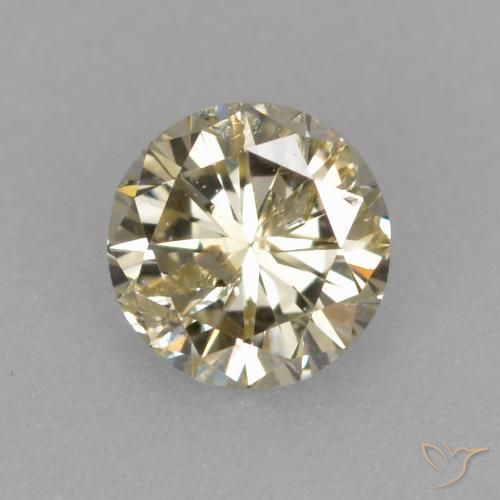 0.25ct Natural Champán Diamante, Redondo, VS-SI