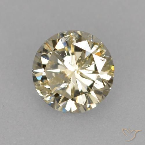 Diamante Champán natural de 0.25 ct, Redondo, VS-SI