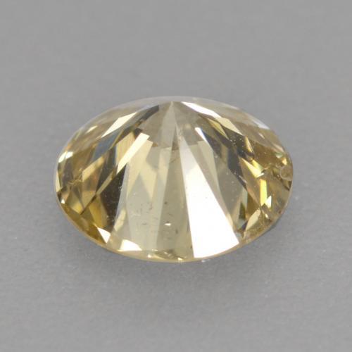 Diamante dorado natural de 0,41 ct, corte redondo, SI