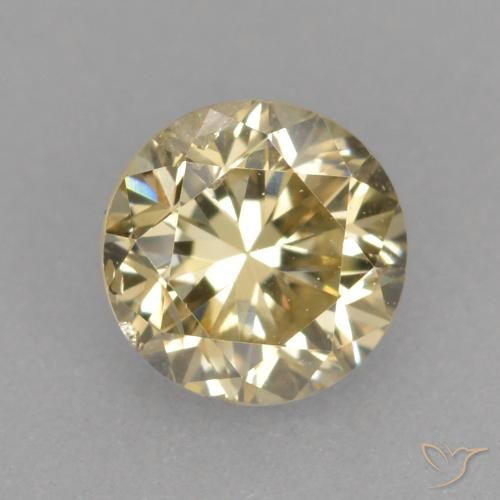 0.36ct Natural Champán Diamante, Redondo, VS-SI